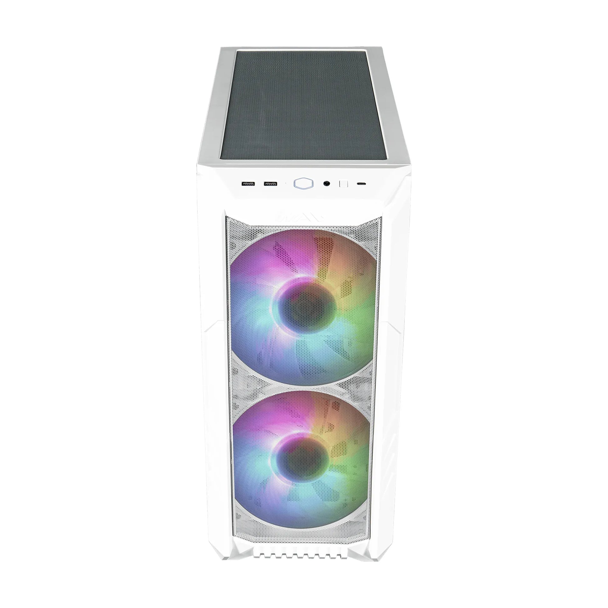 CM Case H500; 2 x 200mm rgb fans with controller; ATX; Case handle; Mesh and Transparent covers; White - TechDriven Technologies