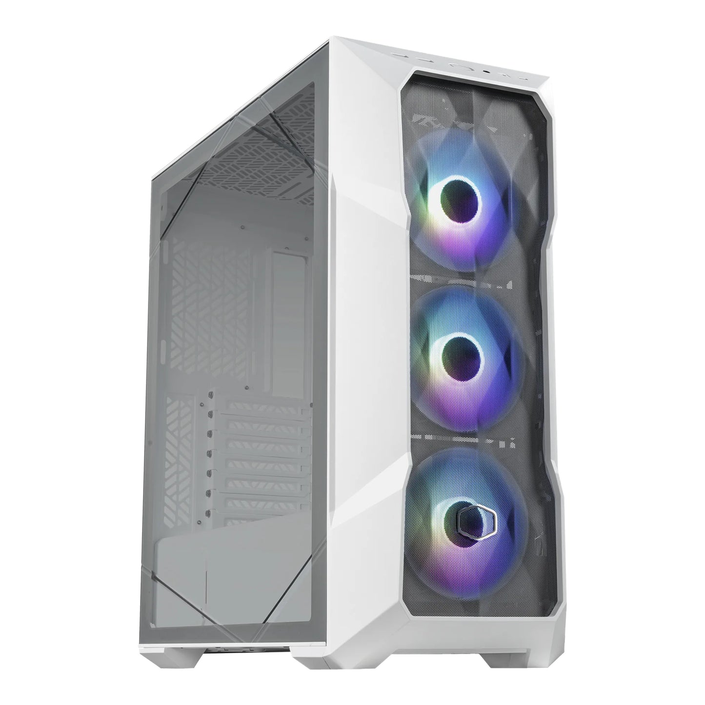 CM Case TD500 V2 ATX; Mesh White with Diamond Cut Design;Windowed; 3x 120mm RGB Fans. - TechDriven Technologies