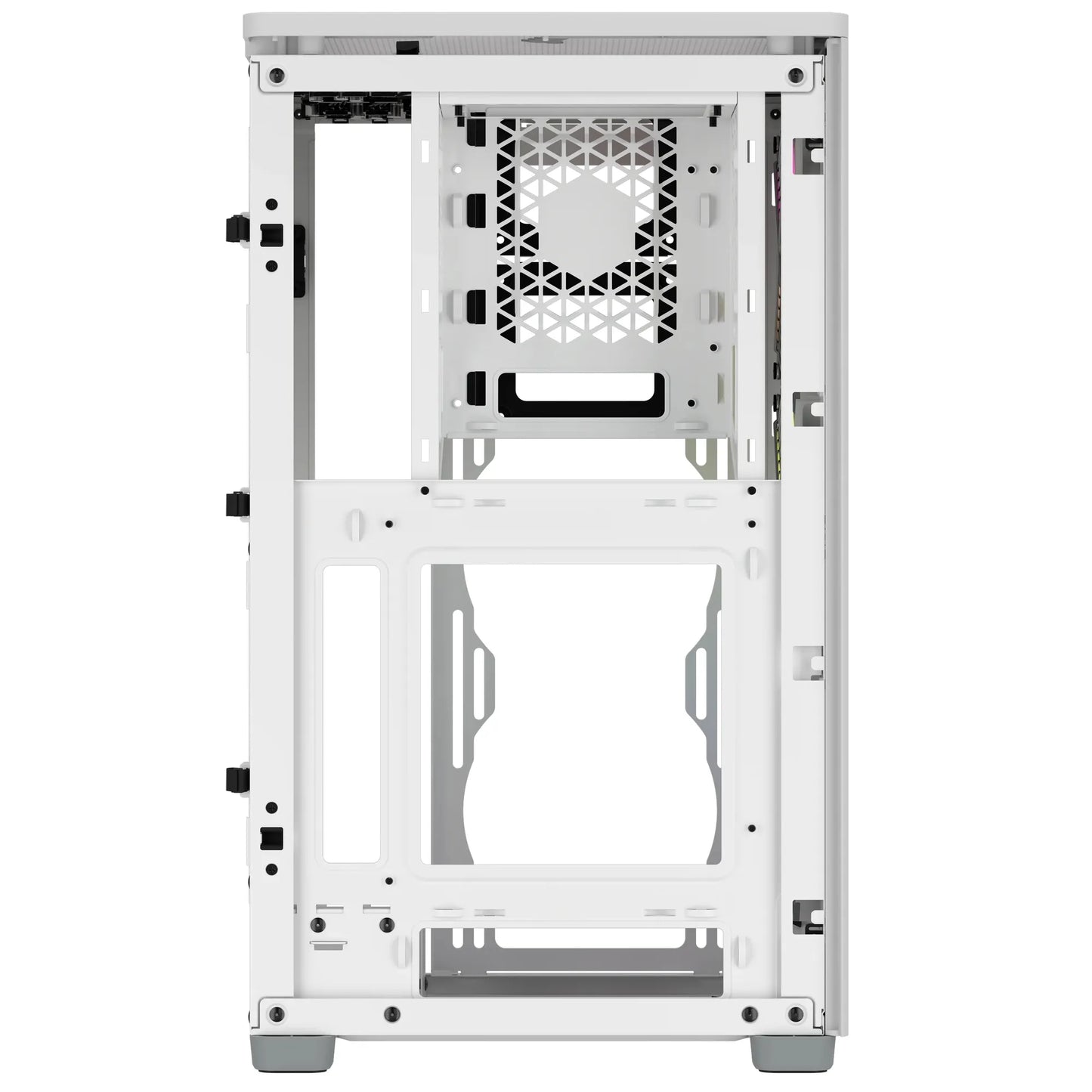 2000D ICUE Airflow Tempered Glass Mid-Tower; White; AF Slim fans/SF PSU only - TechDriven Technologies