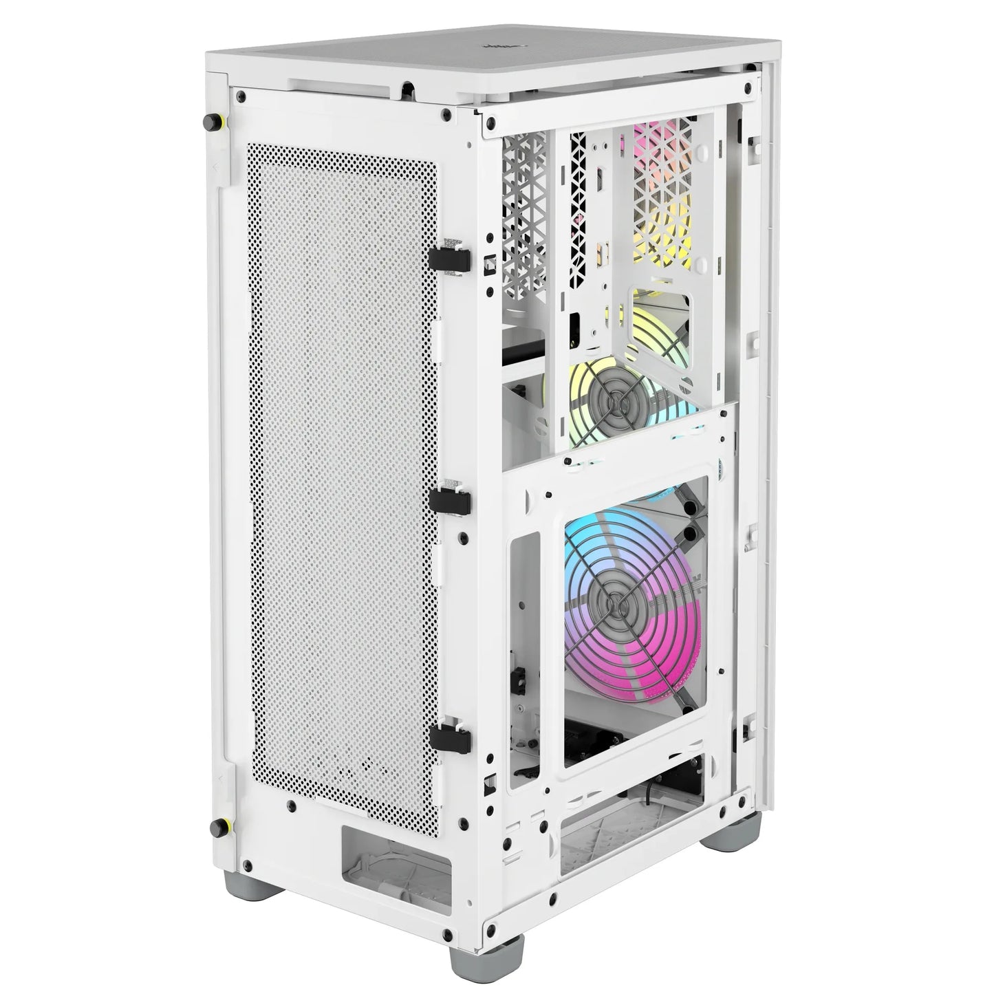 2000D ICUE Airflow Tempered Glass Mid-Tower; White; AF Slim fans/SF PSU only - TechDriven Technologies