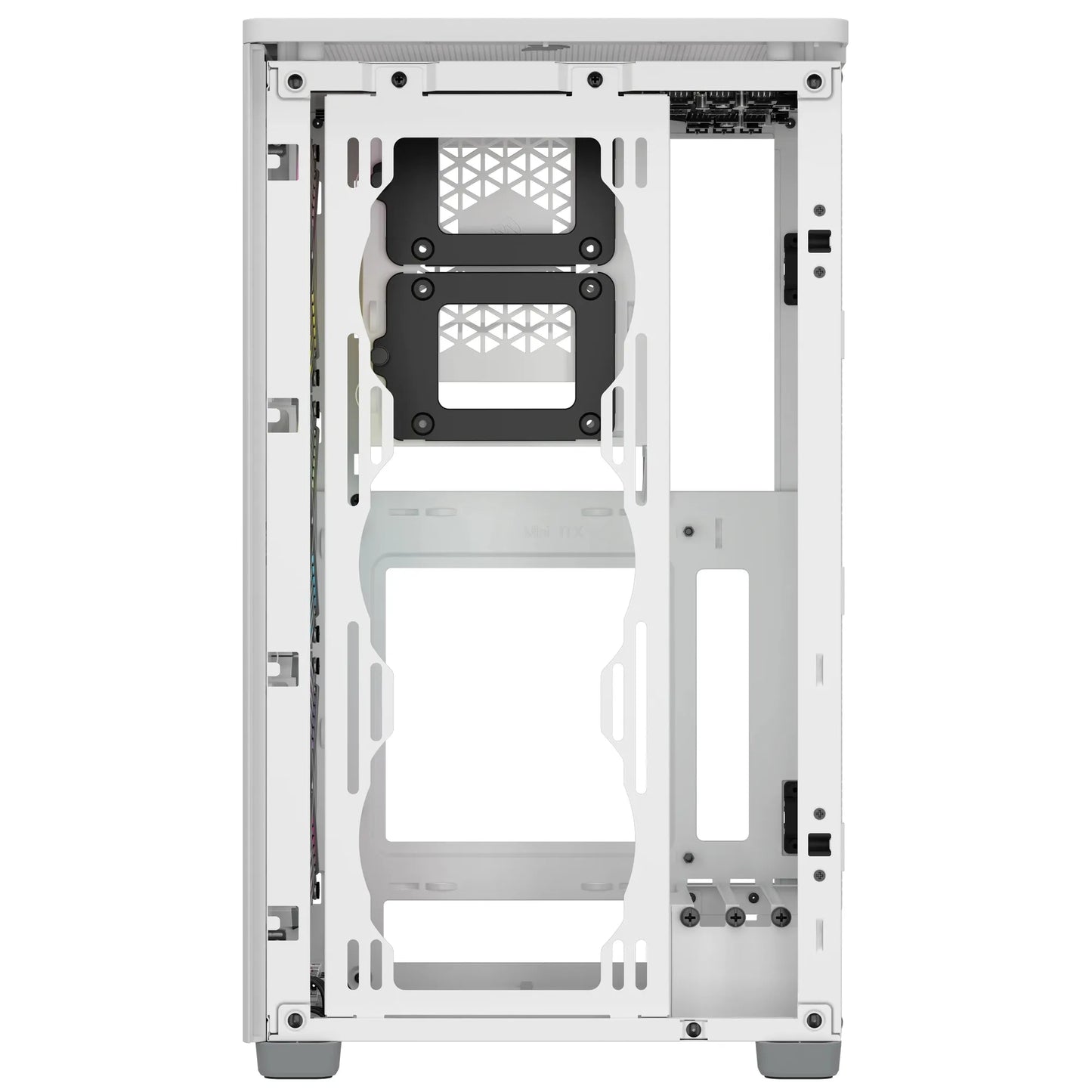 2000D ICUE Airflow Tempered Glass Mid-Tower; White; AF Slim fans/SF PSU only - TechDriven Technologies