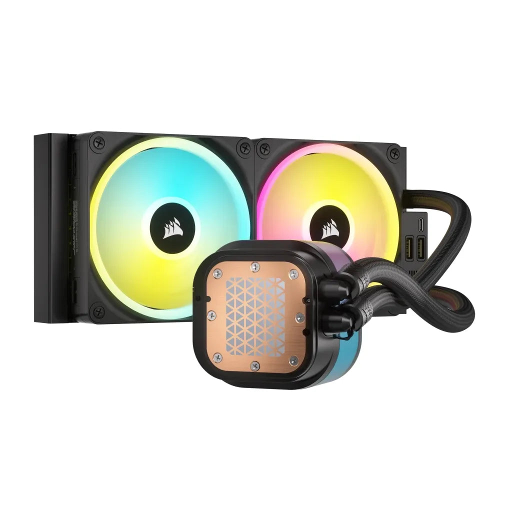 CORSAIR iCUE LINK H100i RGB Liquid CPU Cooler - QX120 RGB Fans - 240mm Radiator - Fits Intel® LGA 1700; AMD® AM5 - Hub Included - TechDriven Technologies