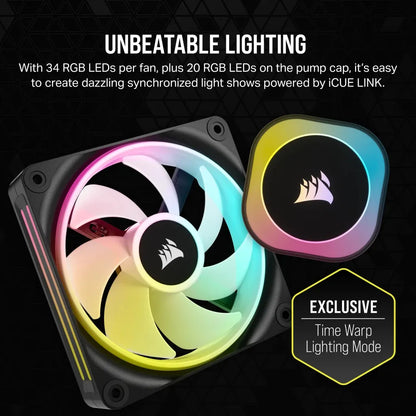 CORSAIR iCUE LINK H100i RGB Liquid CPU Cooler - QX120 RGB Fans - 240mm Radiator - Fits Intel® LGA 1700; AMD® AM5 - Hub Included - TechDriven Technologies