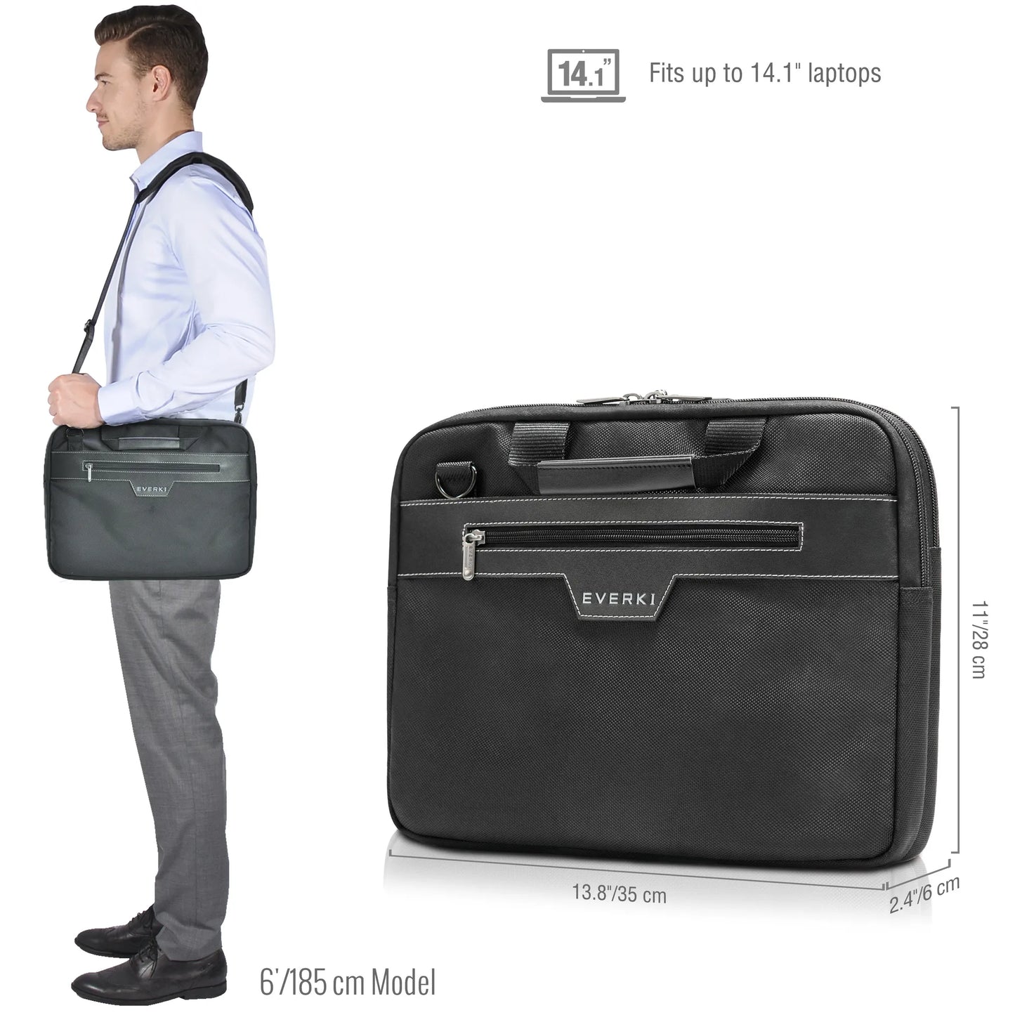 EVERKI EKB414 BUSINESS 414 14.1'' LAPTOP BRIEFCASE - TechDriven Technologies