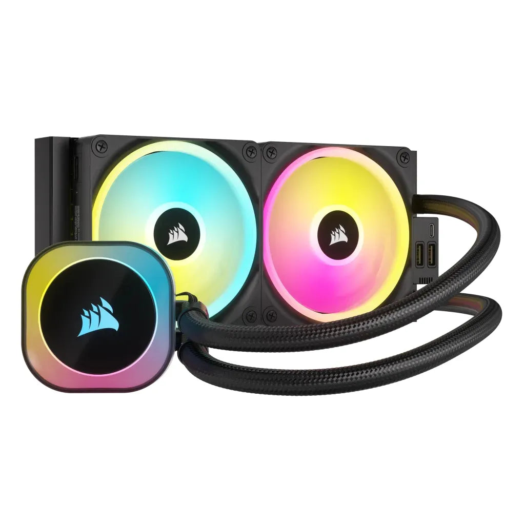 CORSAIR iCUE LINK H100i RGB Liquid CPU Cooler - QX120 RGB Fans - 240mm Radiator - Fits Intel® LGA 1700; AMD® AM5 - Hub Included - TechDriven Technologies