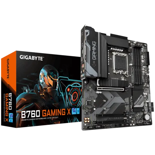 GIGABYTE Motherboard Intel® B760 Chipset for LGA 1700; 4x DDR5; 3x M2; HDMI/DP; ATX.