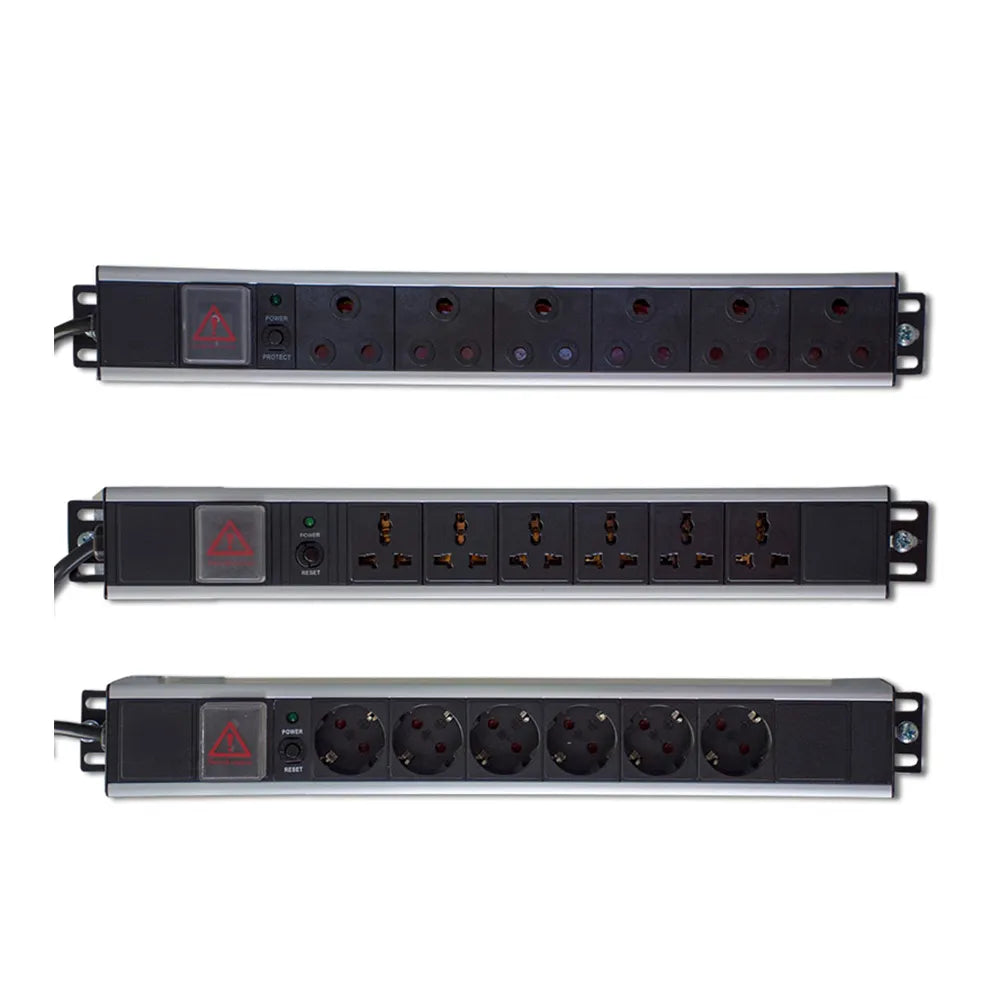 RCT RSA 6 way 16A 19' rack mount ZA Plug. - TechDriven Technologies