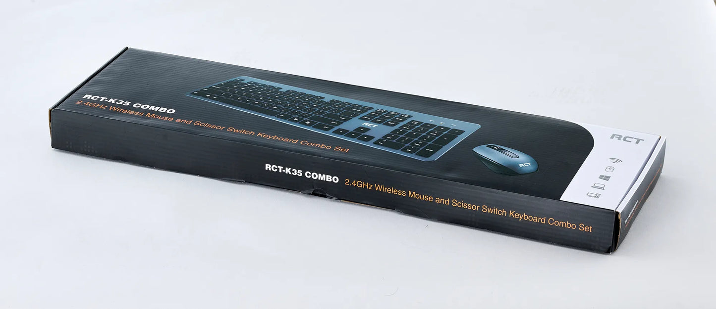 RCT K-35 Combo 2.4Ghz Wireless Mouse and Scissor Switch Keyboard Combo Set